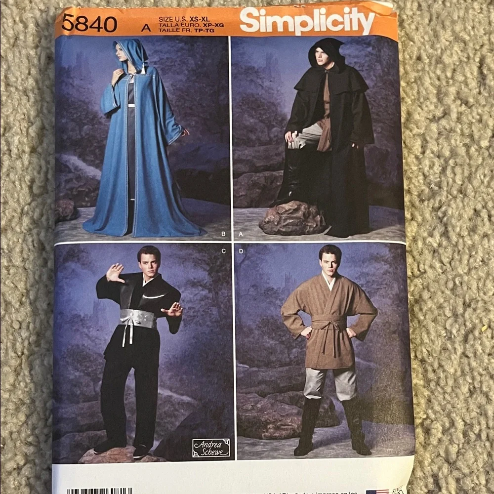 Simplicity Renaissance Costume Collection - Green and Brown - Picture 5 of 10